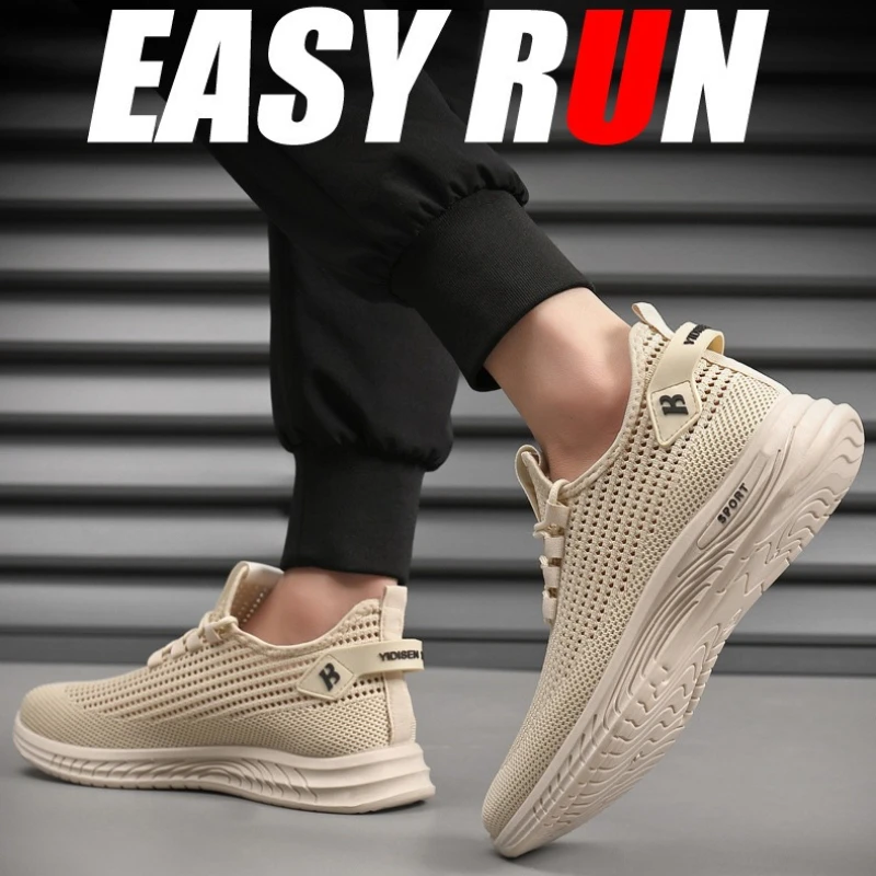 Shock Absorbing Gym Trainers - Herren-Laufschuhe aus Mesh-Strick, leicht, atmungsaktiv, mit