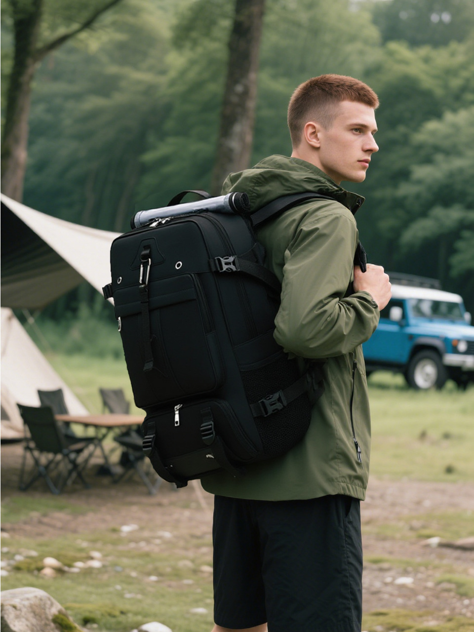 Men'S Shoes - 60L Großer Reiserucksack Wasserdichter Erweiterbarer Rucksack
