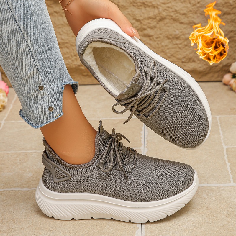 2027 Damen Outdoor-Wanderschuh – Knit Fabric Lace Up Sneakers Bewertung und Preis